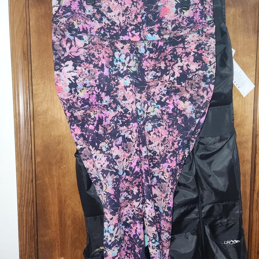 lululemon athletica Multicolor Purple & Pink Floral Print Leggings